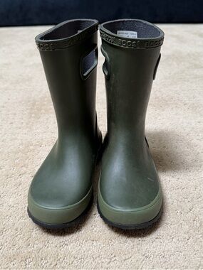 Bogs Kids Olive Green Pull-On Rain Boots